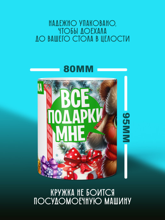 Кружка новогодняя с фото и именем