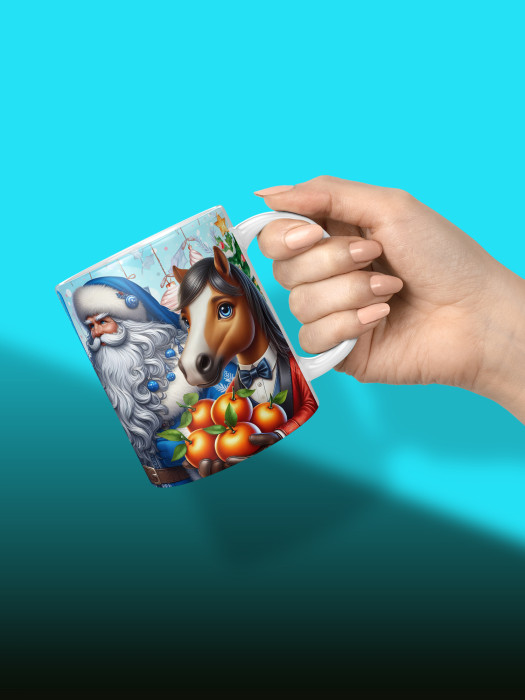 Кружка новогодняя универсальная 2026