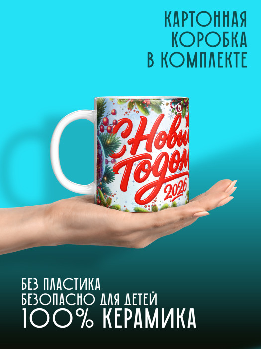 Кружка новогодняя 2026 женская