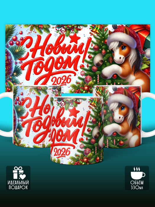 Кружка новогодняя 2026 женская