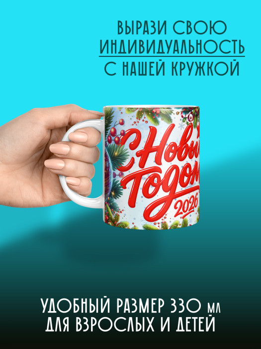 Кружка новогодняя 2026 женская