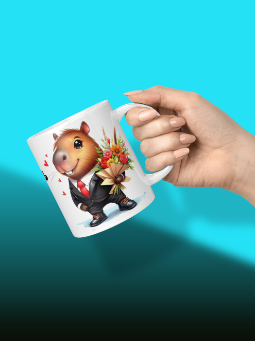 Кружка новогодняя Капибара