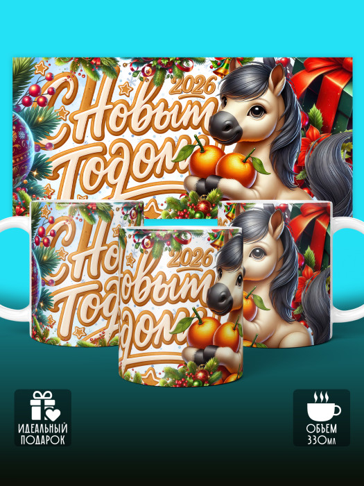 Кружка новогодняя женская 2026 