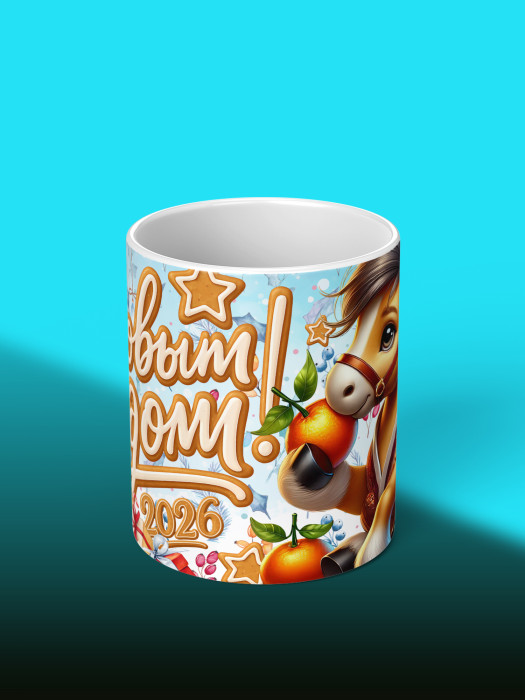 Кружка новогодняя детская мужская 2026