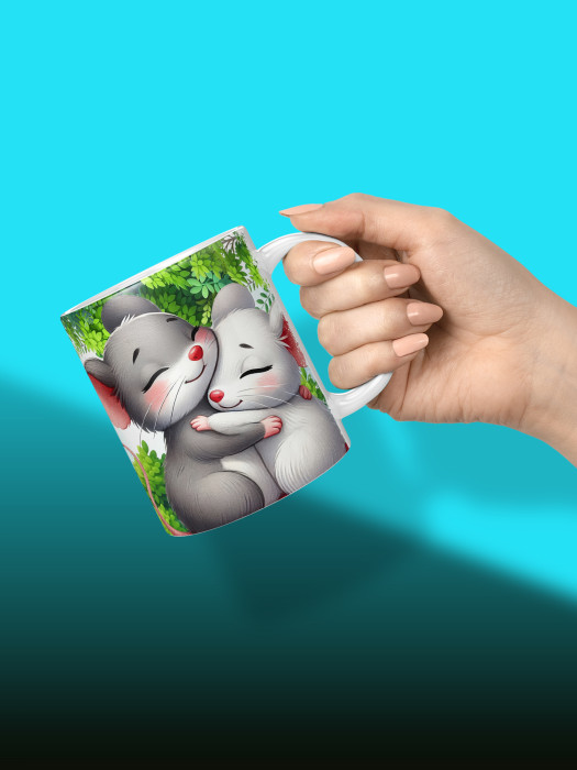 Кружка с принтом Влюбленным