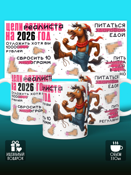 Кружка новогодняя с приколом 2026