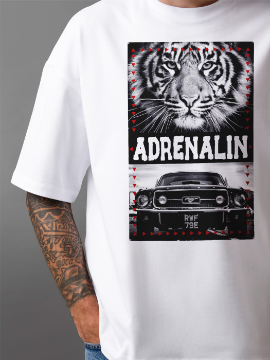 Футболка с принтом ADRENALIN
