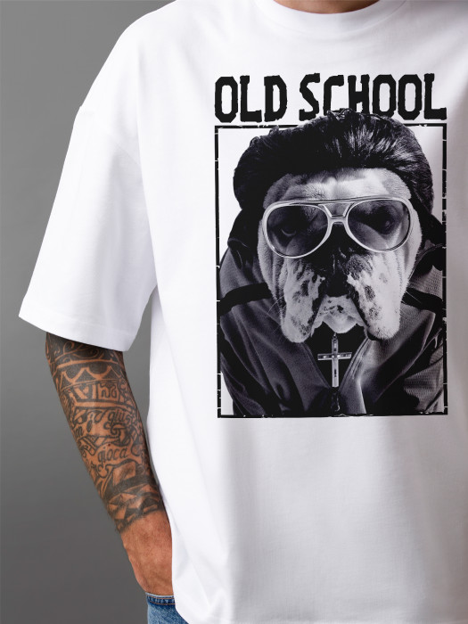 Футболка с принтом OLDSCHOOL
