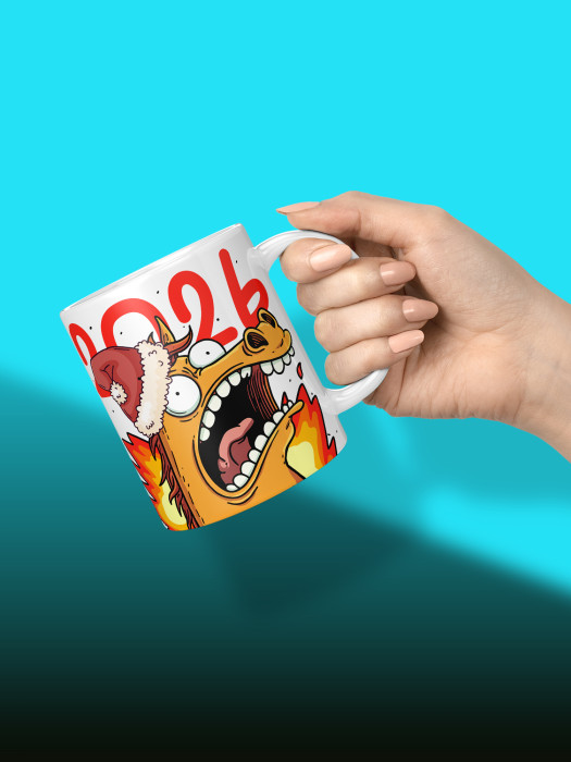 Кружка новогодняя с приколом мужская