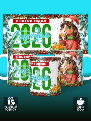 Кружка новогодняя женская 2026