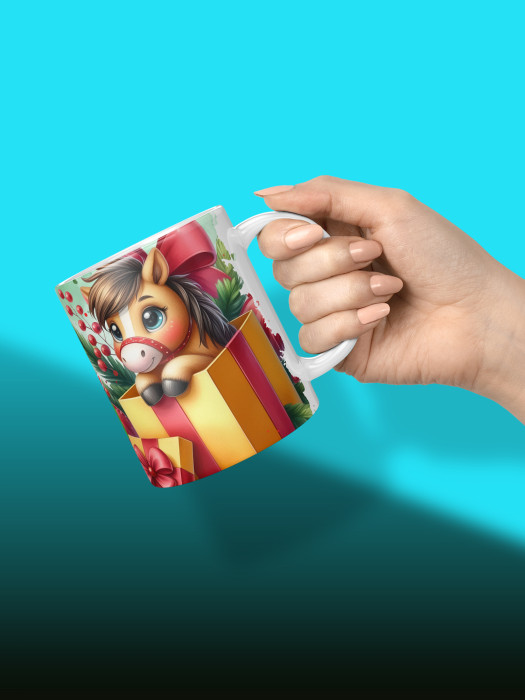 Кружка новогодняя детская мужская