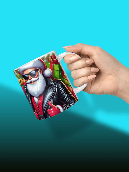 Кружка новогодняя мужская универсальная