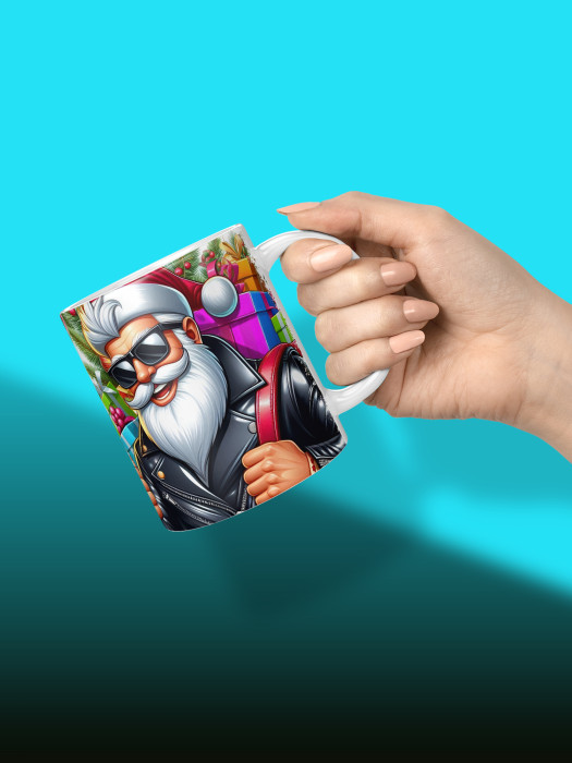 Кружка новогодняя мужская универсальная