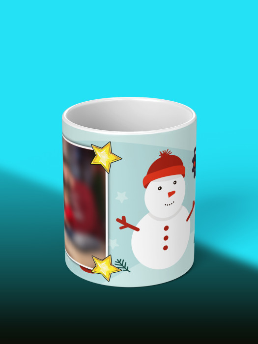 Кружка новогодняя с фото детская