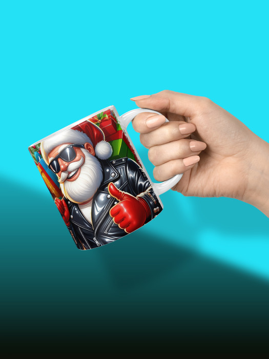 Кружка новогодняя мужская универсальная