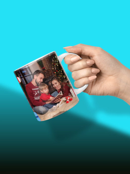 Кружка новогодняя универсальная с фото