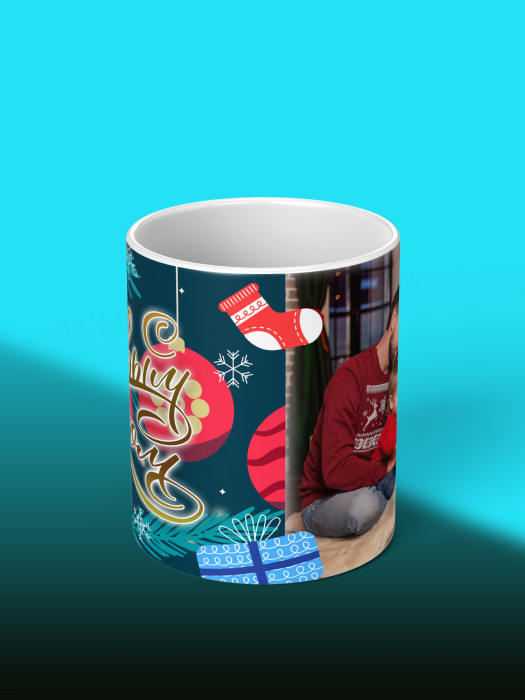 Кружка новогодняя универсальная с фото