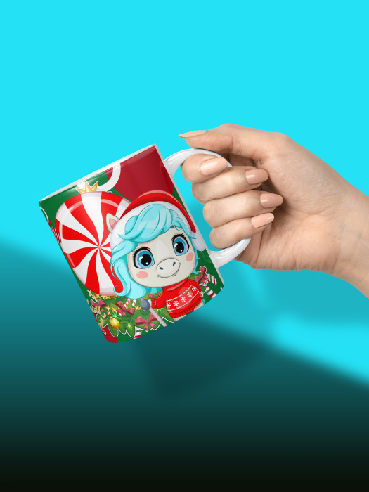 Кружка новогодняя детская с фото