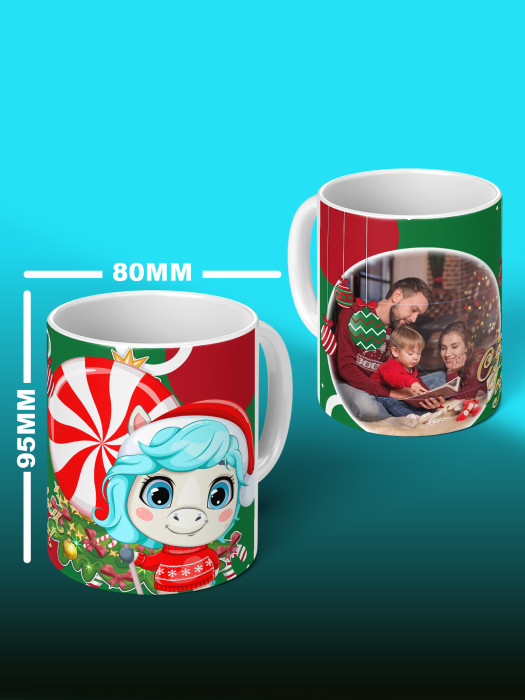 Кружка новогодняя детская с фото