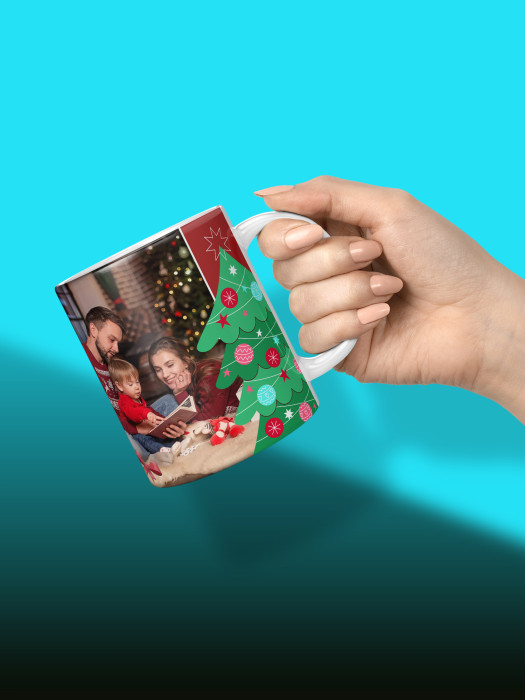 Кружка новогодняя универсальная с фото