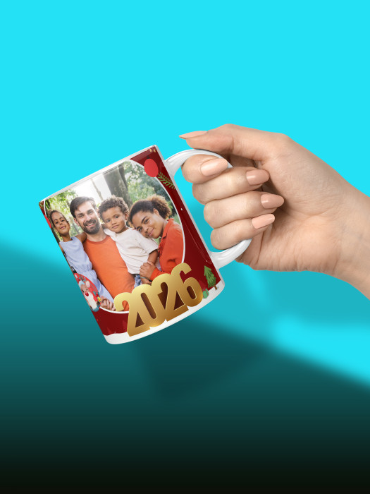 Кружка новогодняя универсальная 2026