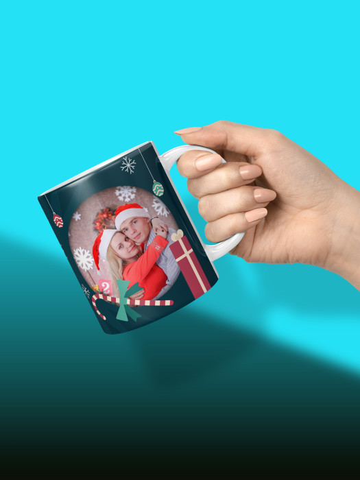 Кружка новогодняя универсальная с фото
