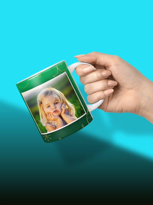 Кружка новогодняя детская 2026 с фото