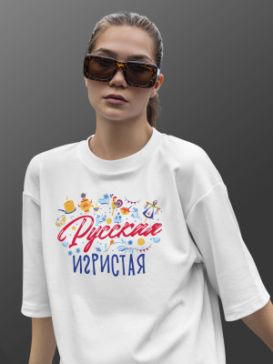 Футболка с принтом Русская игристая
