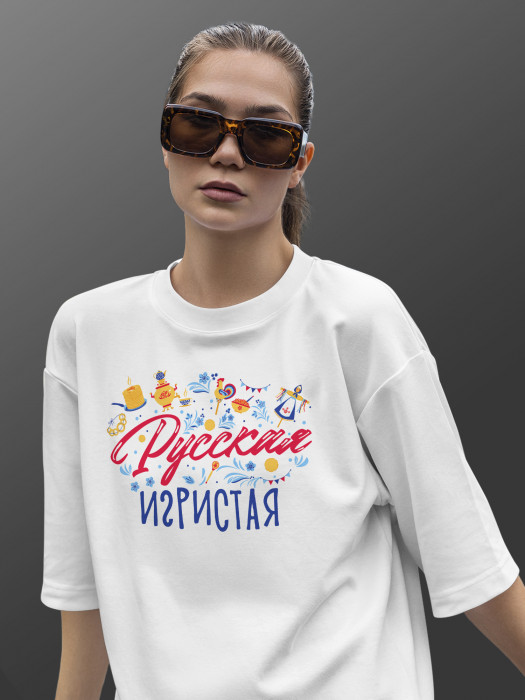 Футболка с принтом Русская игристая