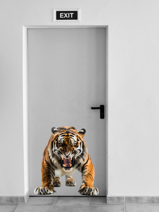 Наклейка интерьерная Тигр