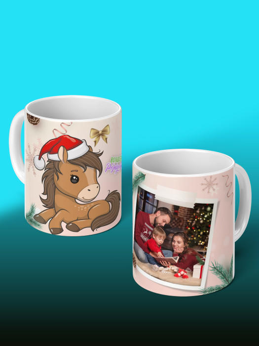 Кружка новогодняя универсальная с фото 20266