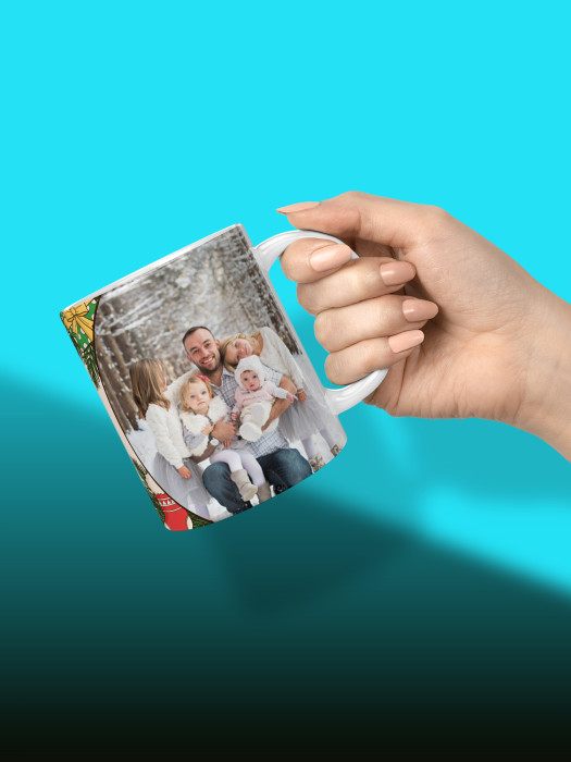 Кружка новогодняя универсальная с фото