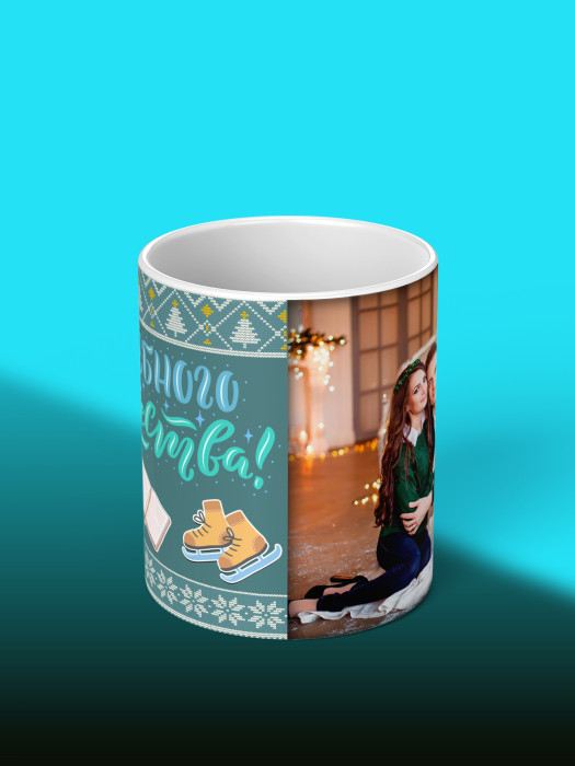 Кружка Рождественская с фото