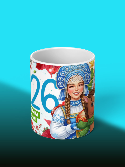 Кружка новогодняя универсальная 2026