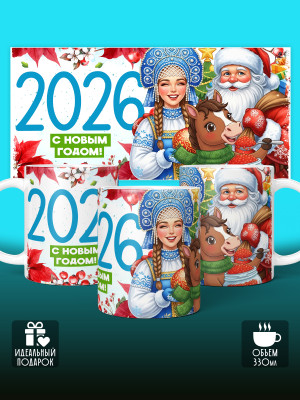 Кружка новогодняя универсальная 2026