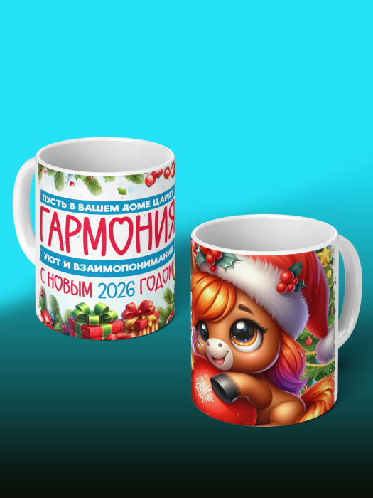 Кружка новогодняя с приколом женская