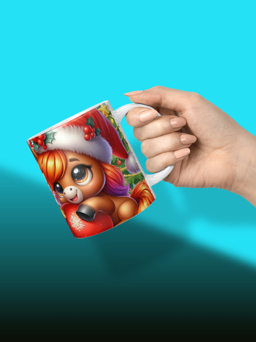 Кружка новогодняя с приколом женская