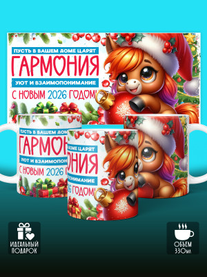 Кружка новогодняя с приколом женская